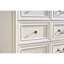 Commode 6 tiroirs style campagnard avec base en bois rustique, commode de rangement pour la chambre à coucher, le salon, belle et robuste