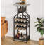 Multi Functional Mini Bar Table With Corner Bottle Rack With Storage Rack
