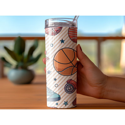 Choose Handmade Tumblers 591ml Vacuum Insulated Stainless Steel (18/8) Travel Tumbler with Straw