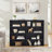 Natural Oak And White Bookcase With Open Storage-820940883