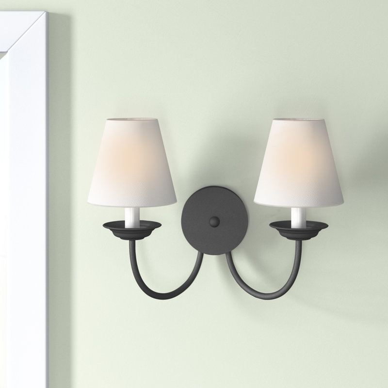 Ralanda Steel Armed Sconce, Black