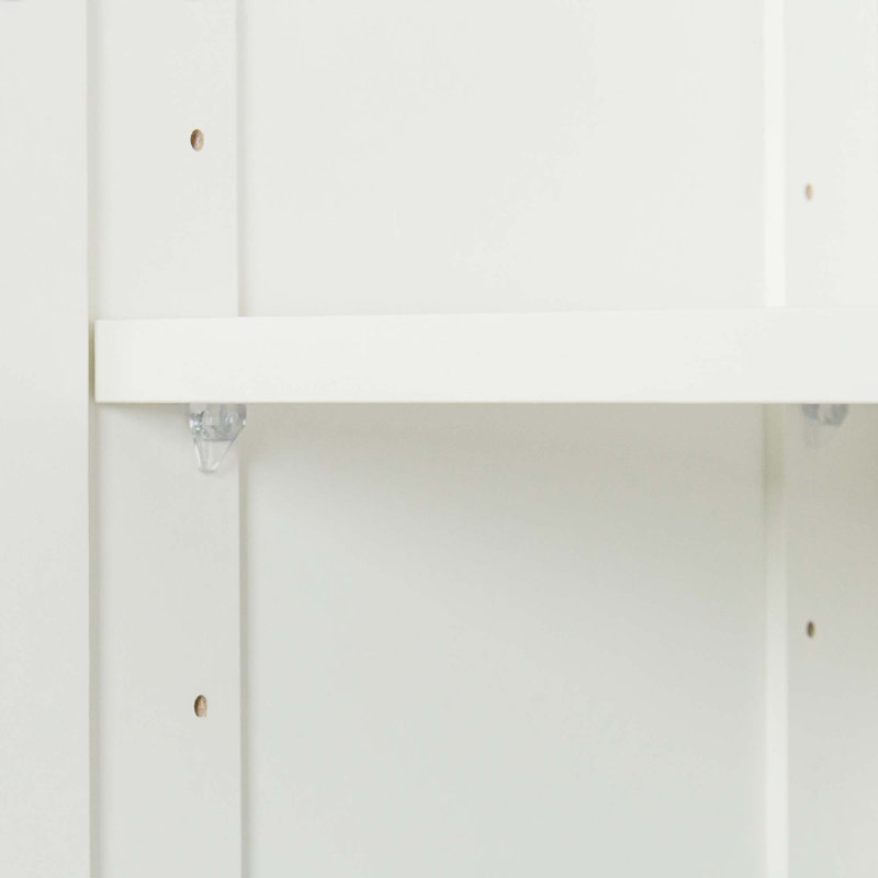 Armoires de rangement pour garde-manger avec 2 portes et 3 tablettes, Blanc