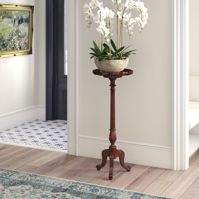 Support pour plante rond à piédestal Crinole, Cerisier