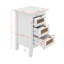 3 Drawers Rattan Nightstands Set Of 2