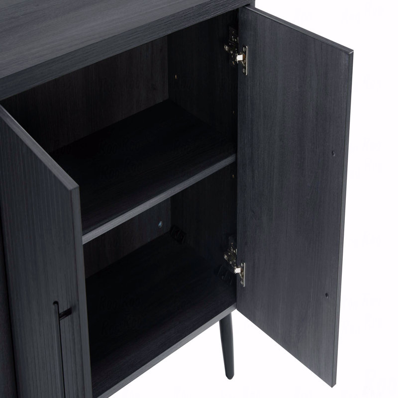 Armoire d'appoint cannelée 31 ", Gris