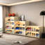 Sneaker avec porte en bois et verre à DEL, 6 paires de rangement, empilable, alimenté, 1 à 2 tiroirs, capacité de variation de couleur des tablettes de conception américaine, armoire-275792418