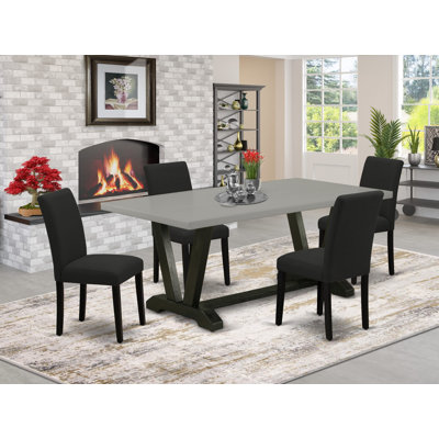 Acacia Solid Wood Dining Set by Red Barrel Studio