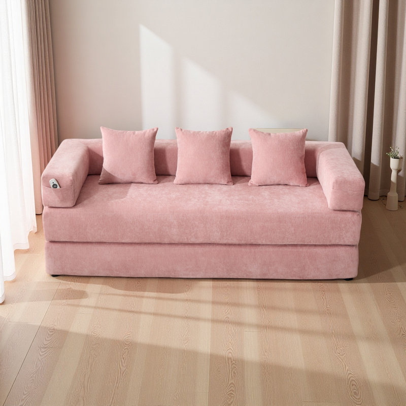 Canapé-lit pliant avec coussins - Fauteuil convertible et matelas de couchage - Canapé-lit en mousse à mémoire de forme pliable pour la vie