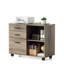 Pariksit en bois 3 tiroirs 31,5 po avec table d'appoint plate-12357819