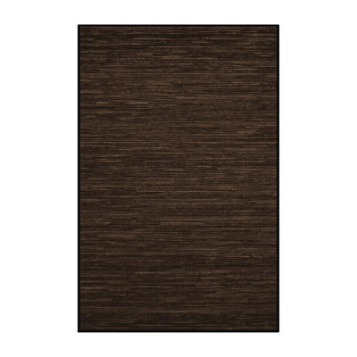 Tapis noir uni lavable à la machine