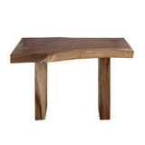 Vizcaino 86" Teak Solid Wood Pedestal Dinning Table