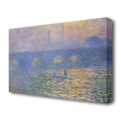 Waterloo Bridge by Claude Monet - Wrapped Canvas Painting