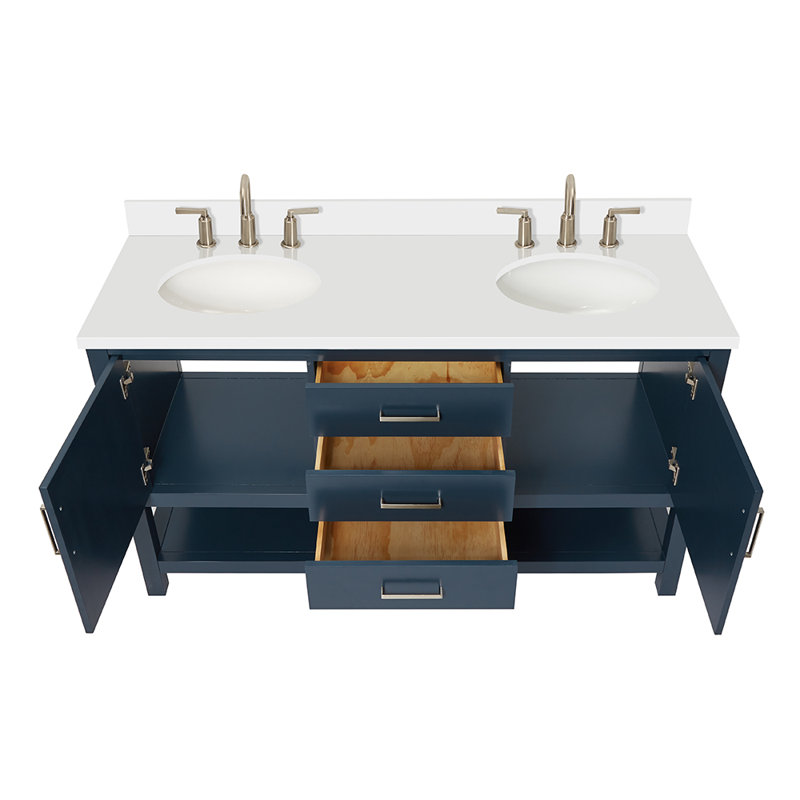 Bayhill 61'' W Double Vanity, Midnight Blue