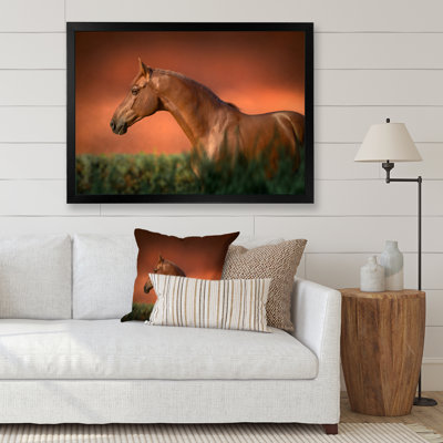 Portrait du cheval pur-sang châtaignier I - photographie sur toile