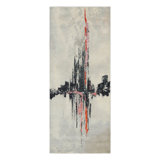 Rug & Kilim’S Abstract Runner Rug In White With Black And Red Geometric Pattern