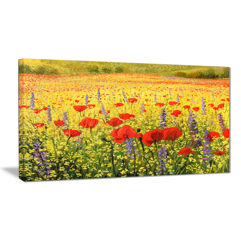 « sea of fleur », reproduction de peinture à l’huile sur toile, H 16 po x l 32 po x P 1 po