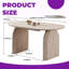 Table de salle à manger extensible moderne en bois naturel avec pieds à double pilier-2018790078-2018790076