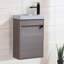 Ensemble de meuble-lavabo simple 16 po gris