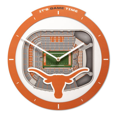  NCAA Texas Longhorns Stadiumview 3D Wall Clock