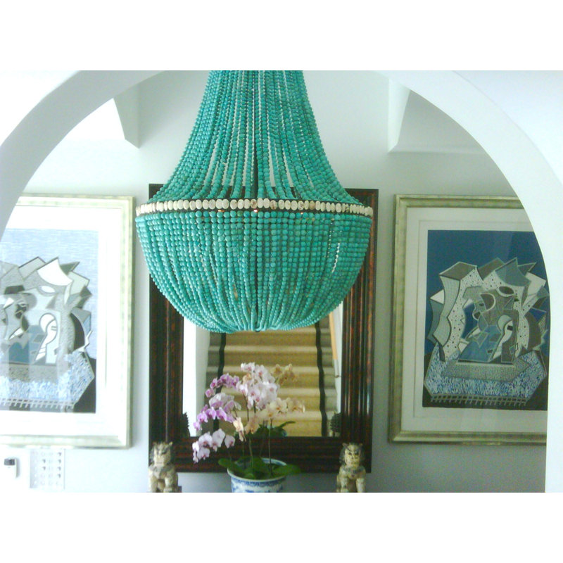 Beau Turquise Empire Chandelier