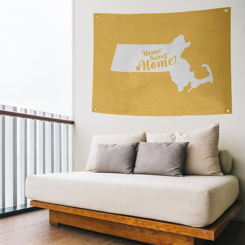 Polyester Tapestry, 26" H x 36" W, Yellow