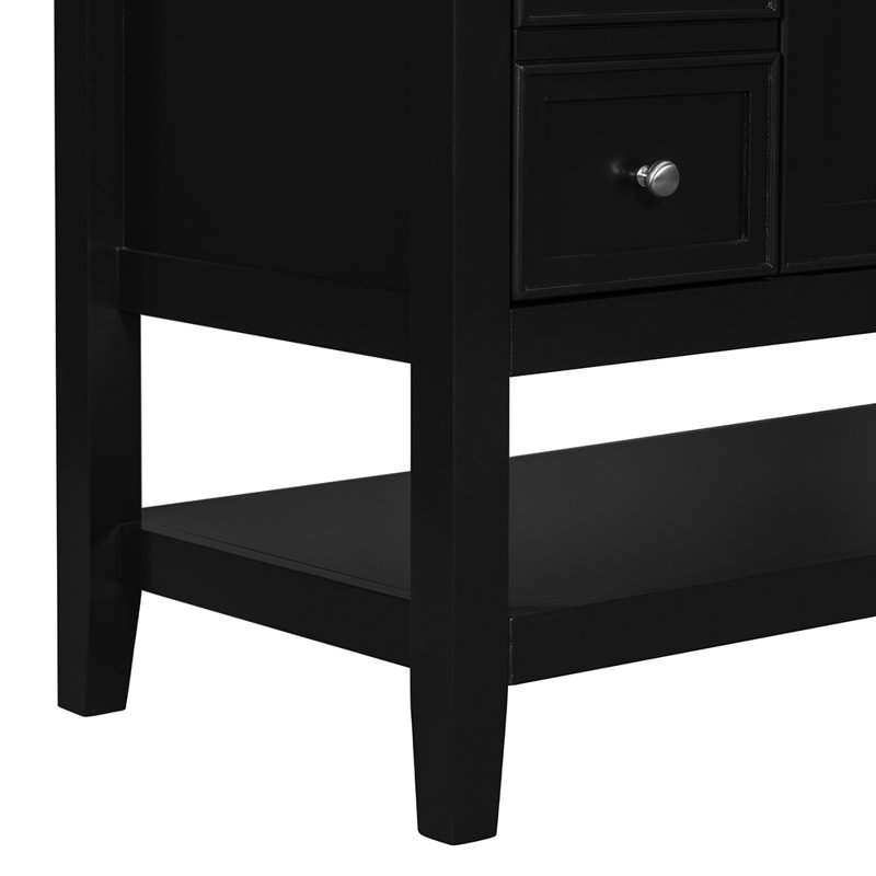 Base de meuble-lavabo simple 35,51 Mulina seulement, Noir