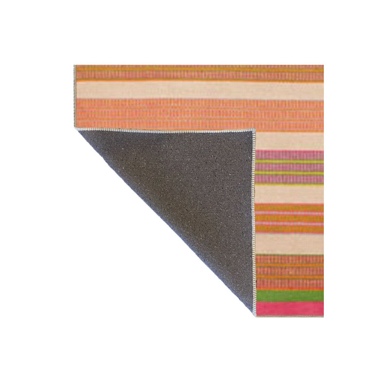 Tapis rouge tissé à rayures rouges, Sous-tapis rectangulaire 3 pi 11 po x 5 pi 11 po i
