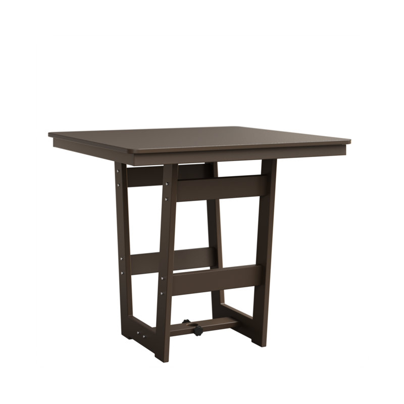 Table carrée à hauteur de comptoir 40 po Berlin Gardens Hudson, Argile, Bronze martelé