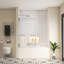 Pare-baignoire 1/4 po en verre trempé avec barre à serviettes tendance - 3458 modèle de salle de bain et magnifique