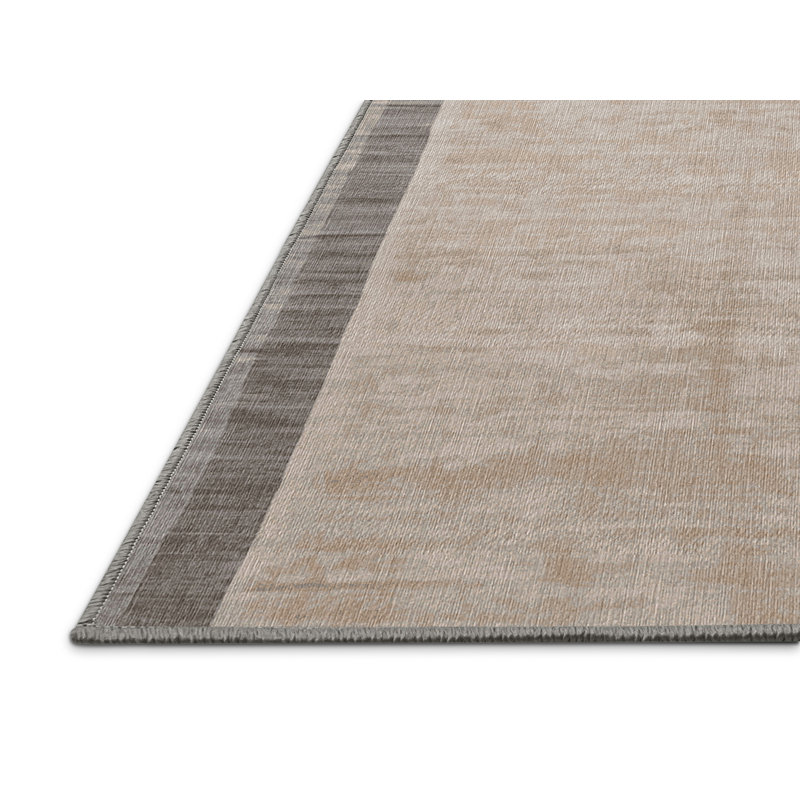 Tapis gris lavable à la machine, Carré 8 pi