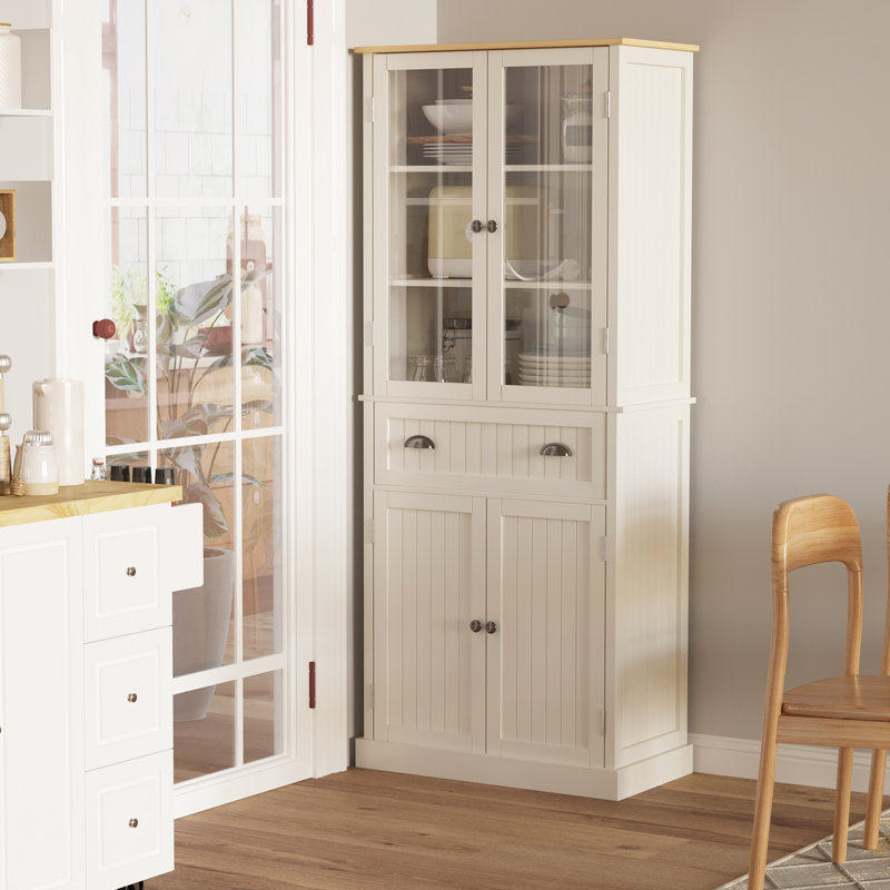 182.5cm Kitchen Pantry, White