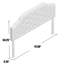 Tête de lit simple gris avec coutures élégantes à losanges et pieds réglables avec capitonnage sophistiqué-1200739940