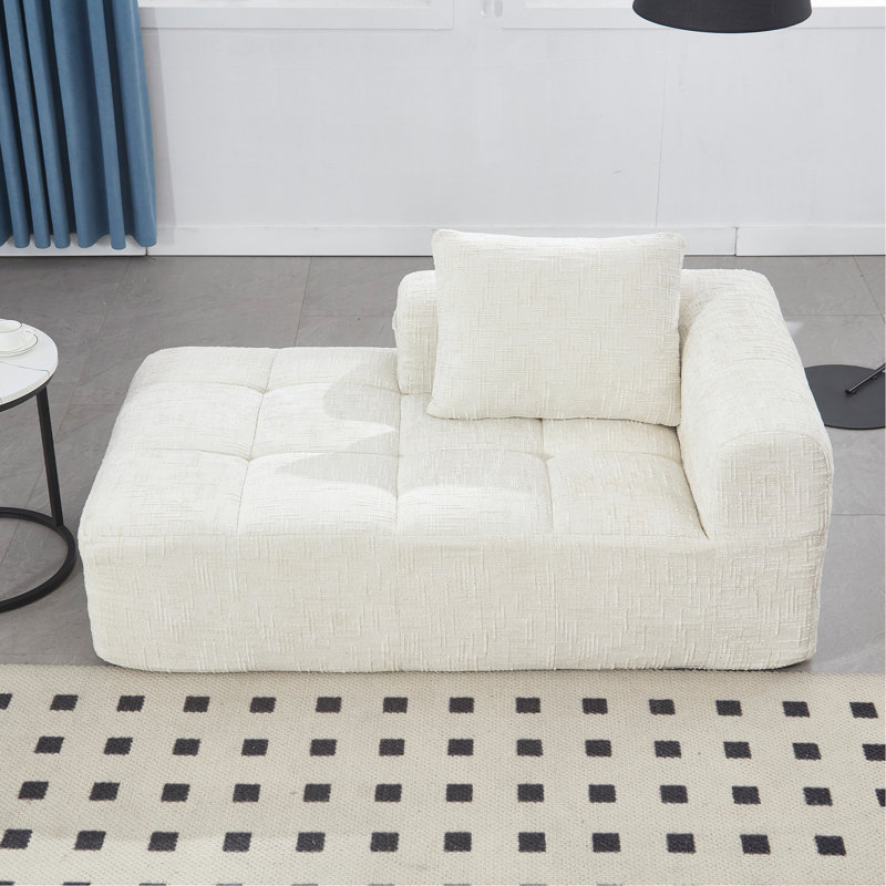 Canapé en chenille, canapé-lit modulaire minimaliste, Beige