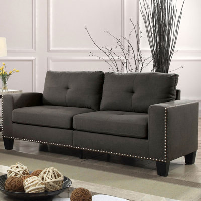 71.4" W Transitional Sofa, Gray