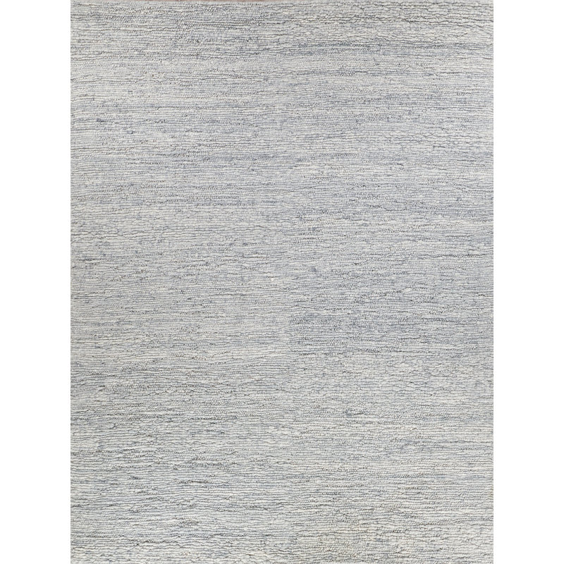 Borelli Wool Area Rug in Silver, Rectangle 10' x 14'