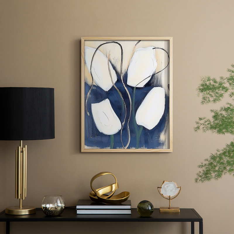 Reproduction encadrée FLORAL Series DCCVI - bois massif, H 11 po x l 9 po