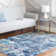 Tapis bleu/gris