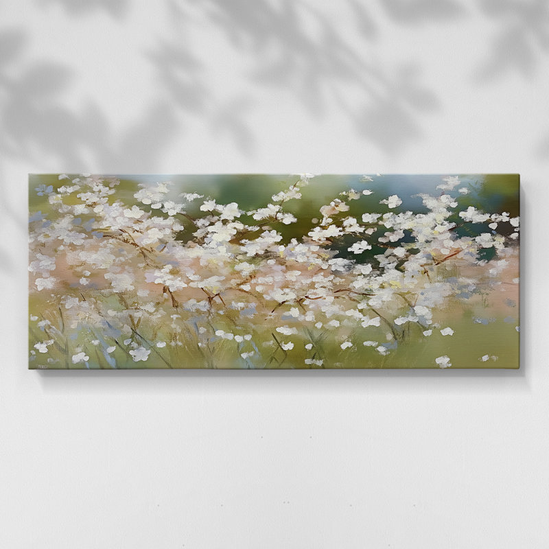 Botanical Series-CC XXIV- Toile tendue avec châssis - Prêt à être accroché, H 12 po x l 30 po