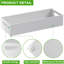 Rangement pour porte-papier hygiénique en bambou, plateau en bambou pour salle de bain avec poignée, panier de rangement pour porte-papier hygiénique pour réservoir de toilette / comptoir de cuisine, naturel, blanc