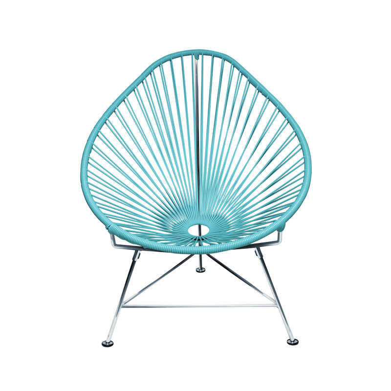 Chaise de jardin, Bleu / chrome