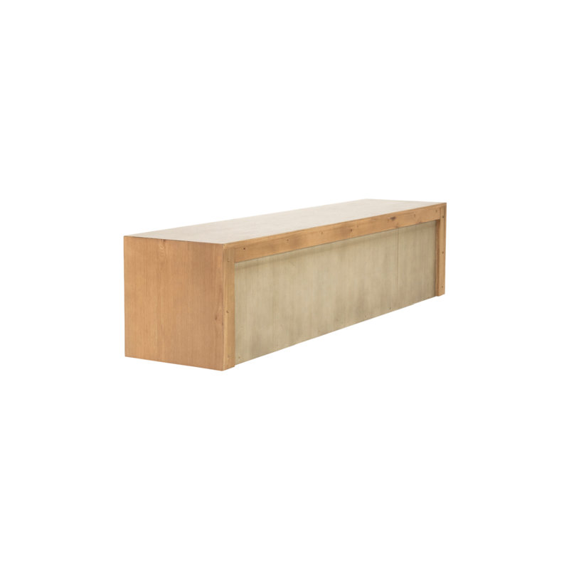 Milo Media Unit S, Brown, 17"H x 71"L x 17"W