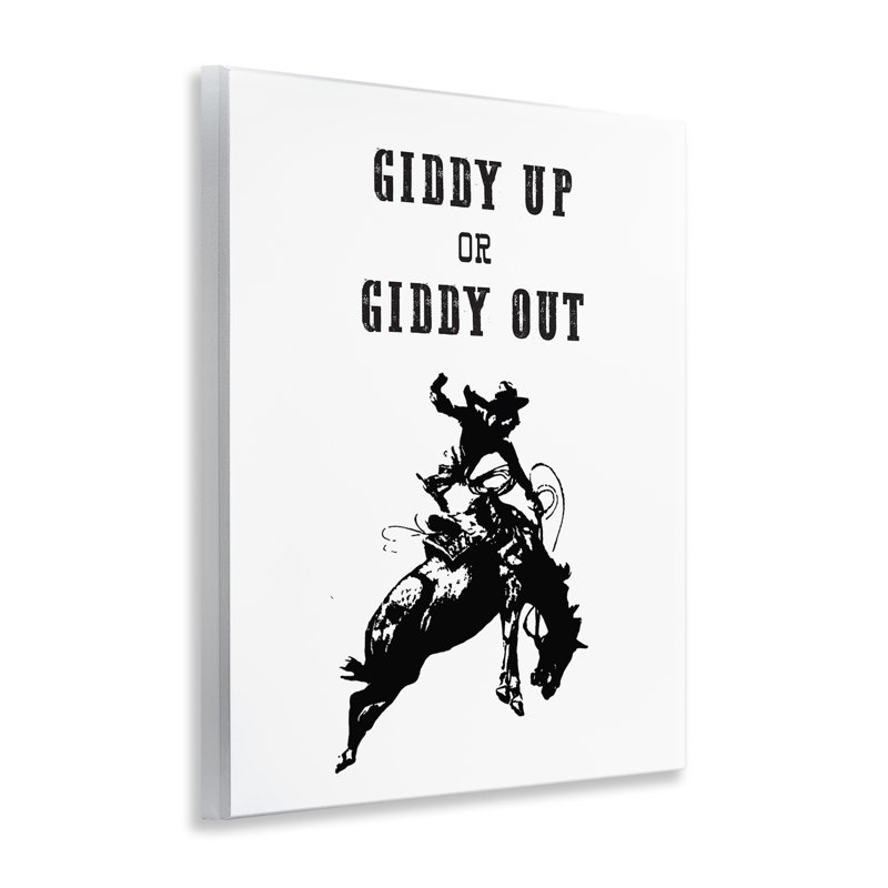«Giddy Up or Out Cowboy», art mural par lettré et doublé