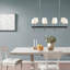 Lustre traditionnel 8 lumières avec abat-jour tambour