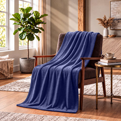 Couverture en molleton doux et moelleux - Jeté en flanelle réversible pour lit et canapé