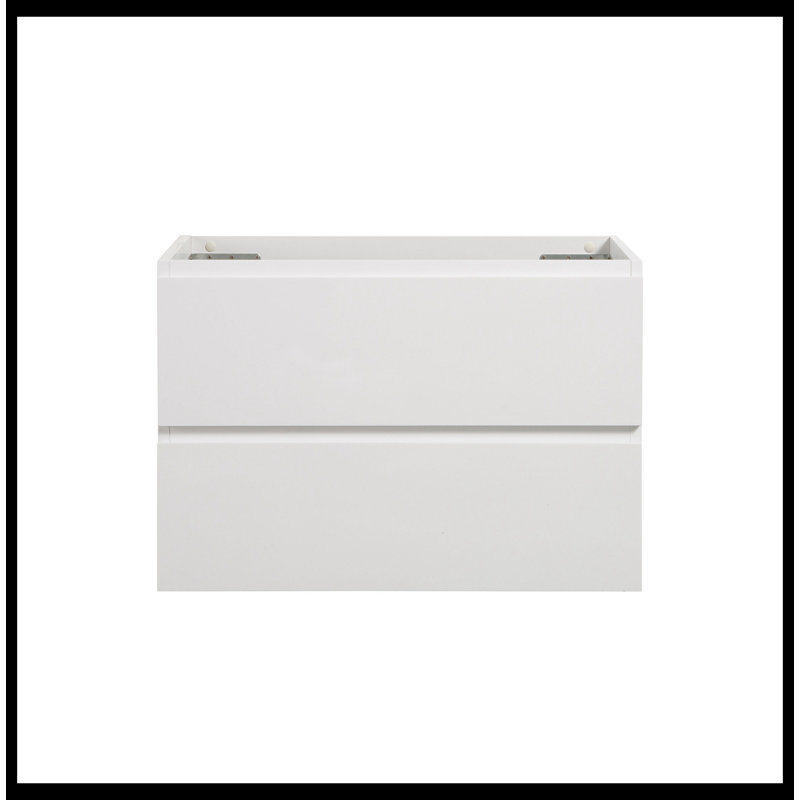 Base de meuble-lavabo Saha seulement, Blanc, H 20,5 po x l 29,7 po x P 17,9 po