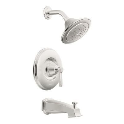 Garniture de robinet de baignoire et douche à pression équilibrée avec poignée levier et Rothentr Rothbury