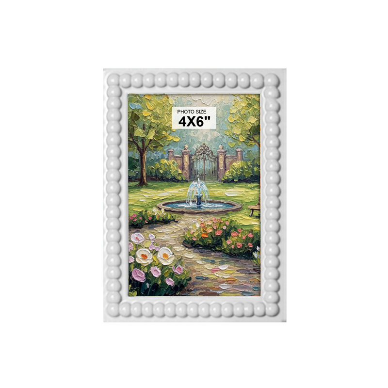 Colourful Picture Frame for Wall, White, 4" W x 6" H