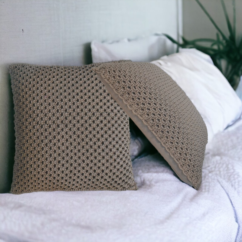 Connerton Geometric Square Cushion, Grey