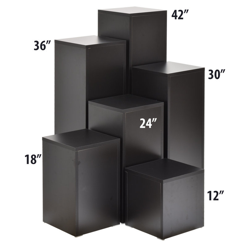Laminate Retail Display Pedestal Stand, Noir, H 24 po x l 11,5 po