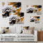 Art mural en acrylique doré et noir sur vagues III - Fractales modernes-1659733244